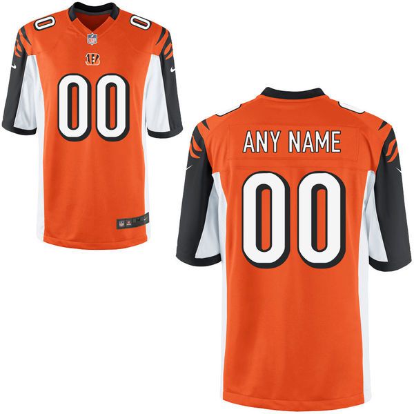 Youth Cincinnati Bengals Custom Alternate Game Orange NFL Jersey